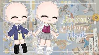 ♡☁ Korean School Uniform Ideas || GACHA CLUB || Inspo ☁♡