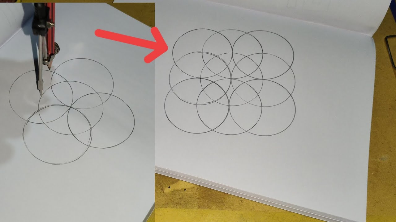 How to Draw Geometric Circle Patterns with a Compass | Easy Sacred ...