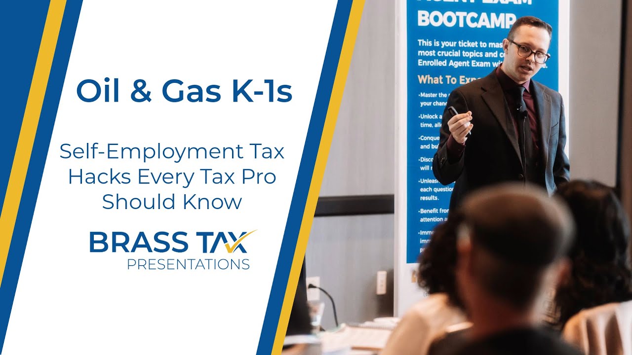 Oil & Gas K-1s: Self-Employment Tax Hacks Every Tax Pro Should Know