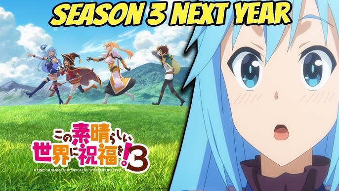 KonoSuba: 3ª temporada confirma equipe em novo vídeo teaser