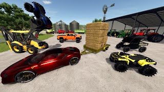 Rich Farmer Buys New Cars and Tractors for the Farm | Farming Simulator 25 screenshot 3