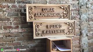 Ukiran Papan Nama by Griya Ukir