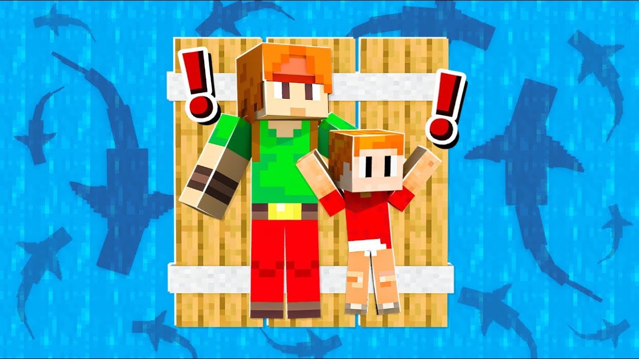 COINCÉ Sur UN BATEAU avec MA FAMILLE MINECRAFT !
