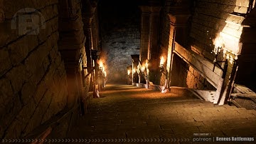 Modular Dungeon - Stairs 1 | Scenery Demo | Beneos Battlemaps Animated RPG Maps