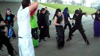 Alternative angle of the famous "Cybergoth Dance Party" video, showing more cybergoth  dance moves to Early Hardstyle, ending where the famous one begins [19K  Views, 11 years old] : r/DeepIntoYouTube