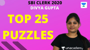 Top 25 Puzzles (Part-3) for SBI Clerk & RBI Assistant 2020 by Divya Gupta