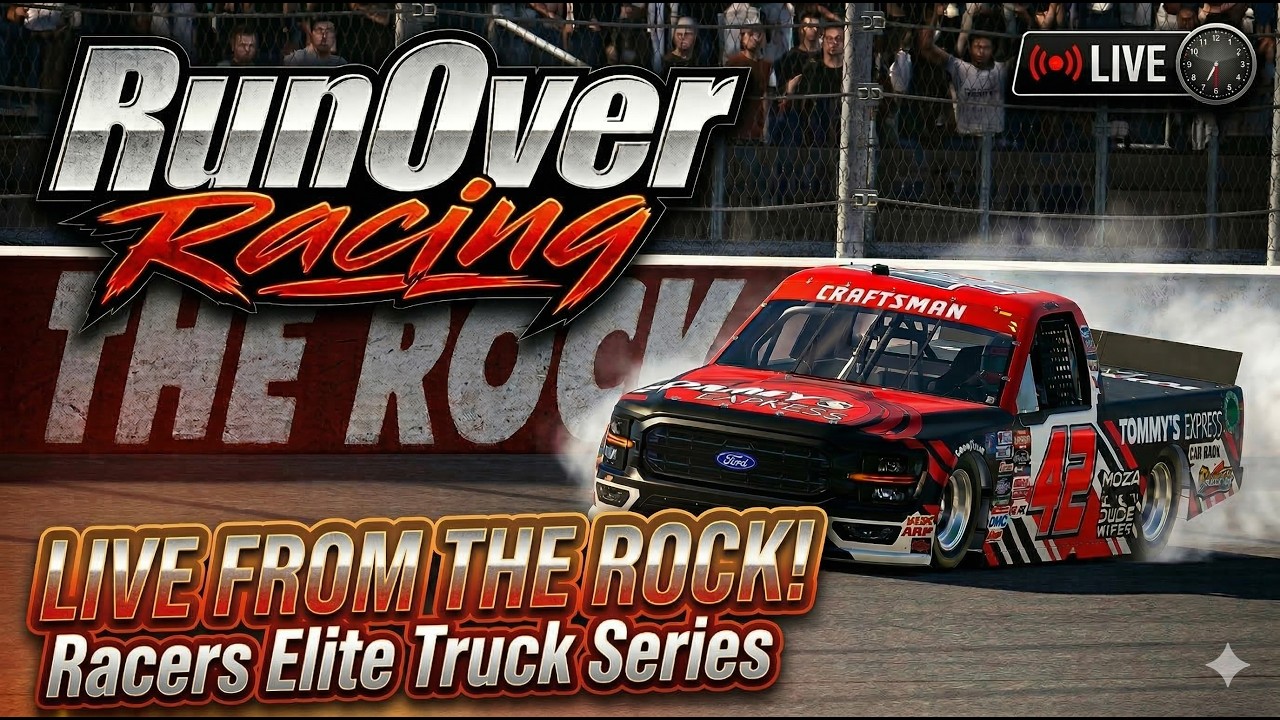 STICKS AND STONES (Well a ROCK!) | Racers Elite Truck Series | Rockingham | 3/10/26