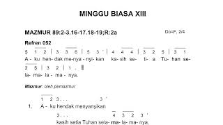 Minggu Biasa Xiii Aku Hendak Menyanyikan Kasih Setia Tuhan Selama Lamanya