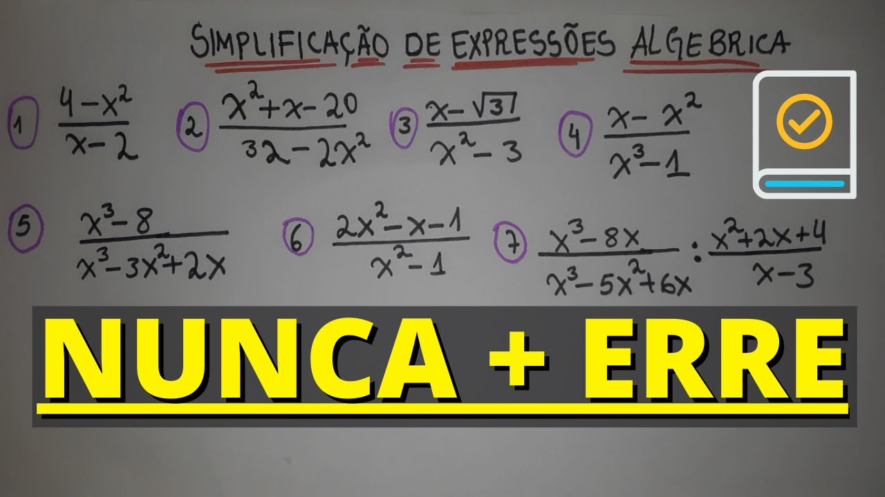 Simplificação de expressões algébricas - Matemática básica 