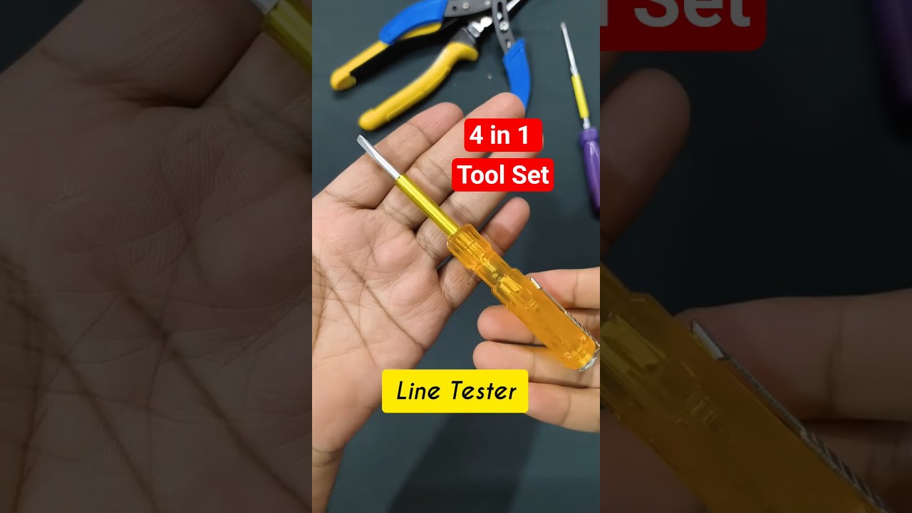 4 in 1 Tool Set - Pilash plier Wire Cutter Line Tester 2 in 1 screwdriver | kshivi Toolkit under 200