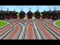 😱All Steam Freight & Passenger Run At Curved tracks || train videos || train simulator game