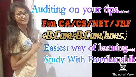 Auditing (Part 1) for ( CA/CS/NET/JRF) [Introduction,Meaning&History]