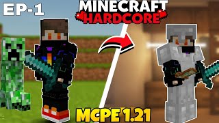 MINECRAFT PE 🔥 Survival Series EP- 1 in hindi 1.21 || New Beginning || Made OP survival BASE ||