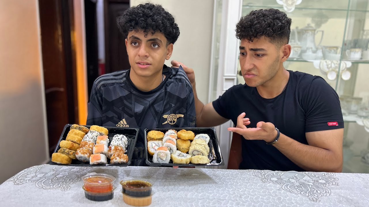 ولد عمل عزومة سوشي لاصحابه بأخر فلوس معاه !