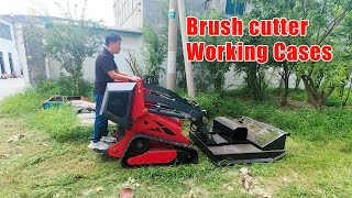 Brush cutter for mini skid steer loader#skidsteer