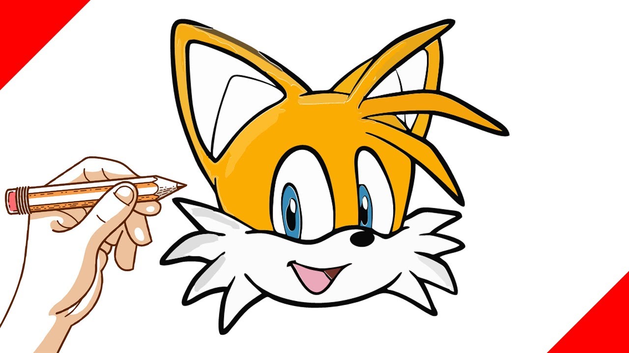 como desenhar o Tails do Sonic - how to draw sonic tails 