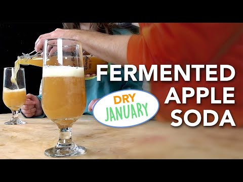 How to Make Fermented Apple Soda (Non-alcoholic) - Dry January