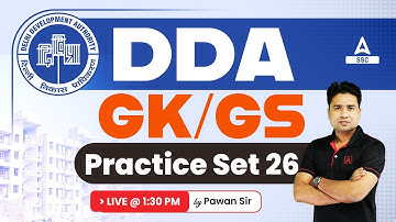 DDA Classes 2023 | DDA GK/ GS Class By Pawan Moral | Practice Set 26