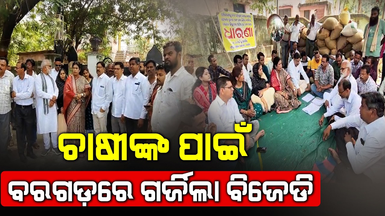 BJD Protest: ବରଗଡ଼ରେ ଚାଷୀଙ୍କ ପାଇଁ ଗର୍ଜିଲା ବିଜେଡି