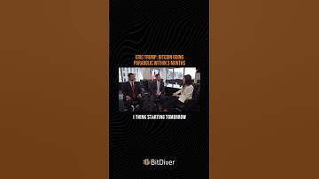 Eric Trump: Bitcoin About to Go Parabolic in the Next 3 Months 🚀