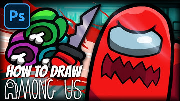 How to Draw an Among Us Thumbnail | Among Us Thumbnail Tutorial