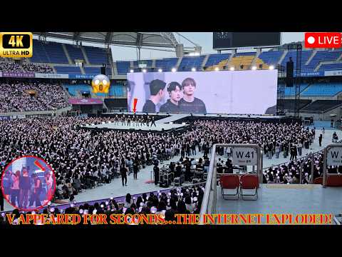 ???? BREAKING NEWS! V Appears for Seconds, Internet Explodes as ARMY Flood Busan BTS Rehearsal !