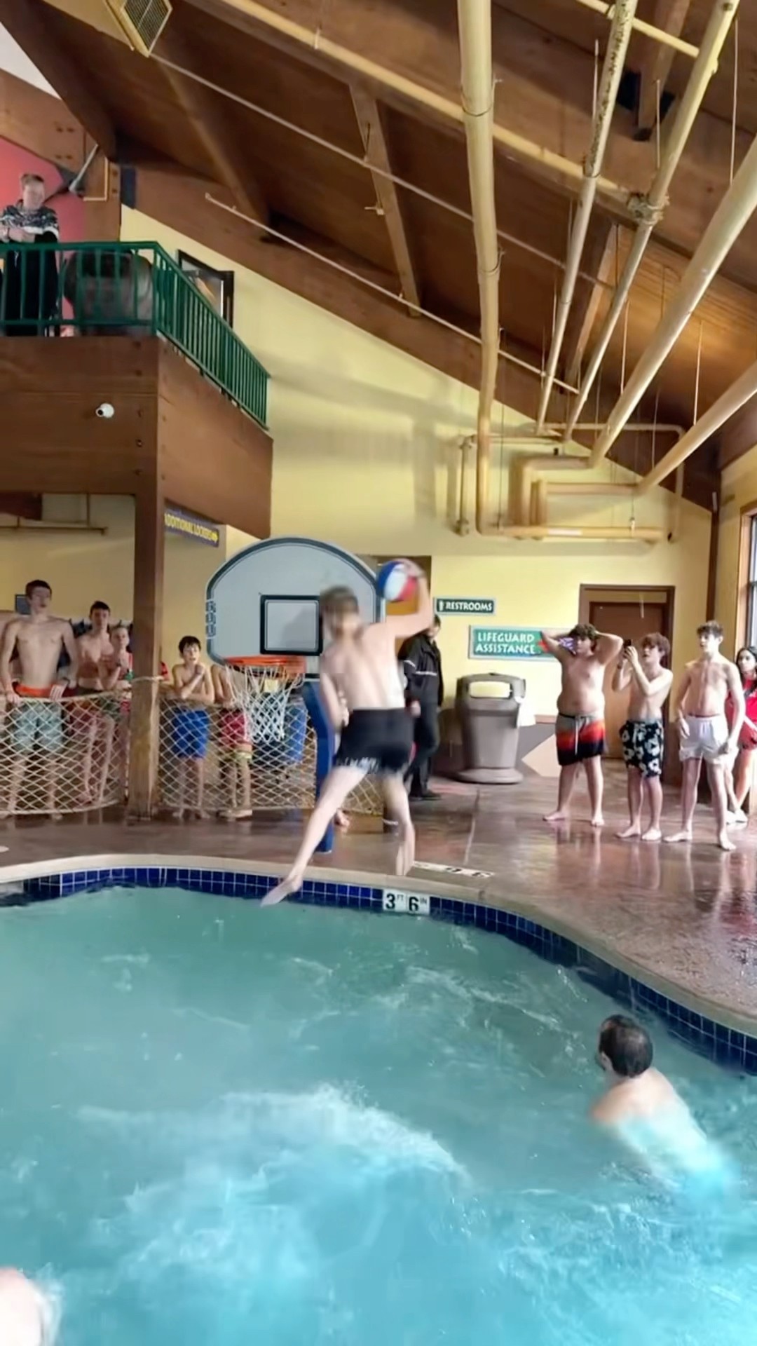 The Craziest Pool Basketball Trickshot EVER!