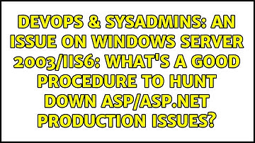 An issue on Windows Server 2003/IIS6: what