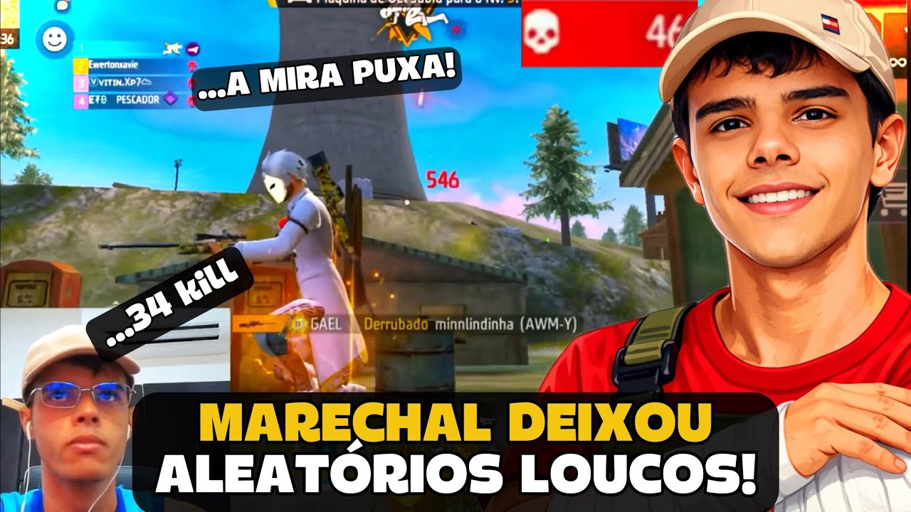 MARECHAL DEIXOU OS ALEATÓRIOS LOUCOS AO FAZER 34 KILL COM 2 AWM! FREE FIRE - MARECHAL HIGHLIGHTS