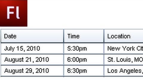 Flash Tutorial: The DataGrid Component  -HD-