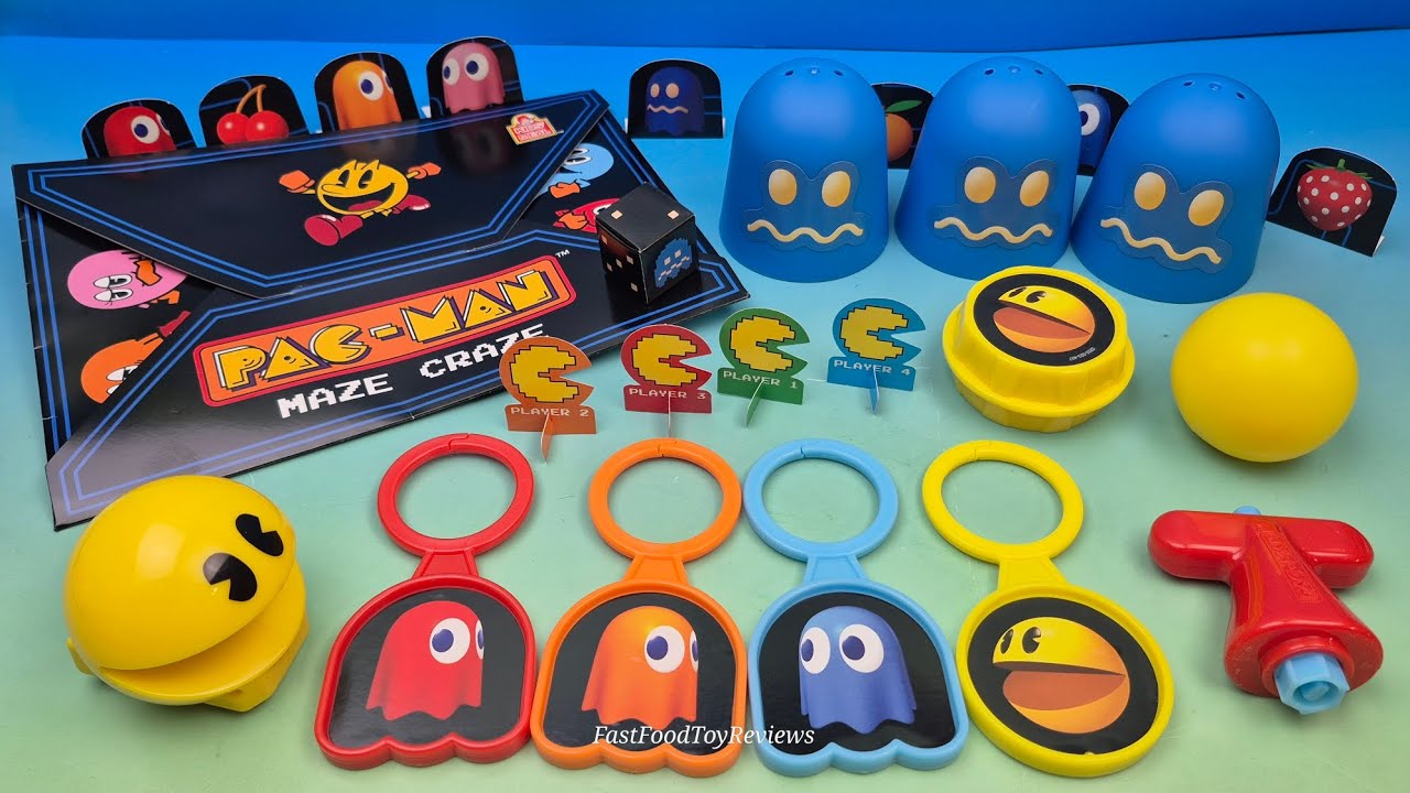 Видеообзор набора из 5 фигурок WENDY'S COLLECTIBLES 2011 PAC-MAN
