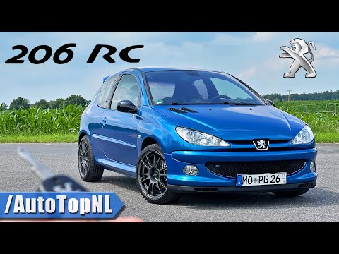 Peugeot 206 RC REVIEW on AUTOBAHN [NO SPEED LIMIT] by AutoTopNL