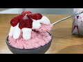 How to make strawberry bingsu strawberry kakigori 