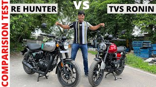 RE Hunter 350 vs TVS Ronin || कन्फ़्यूज़न कुछ है ही नहीं!|| Power On Wheel