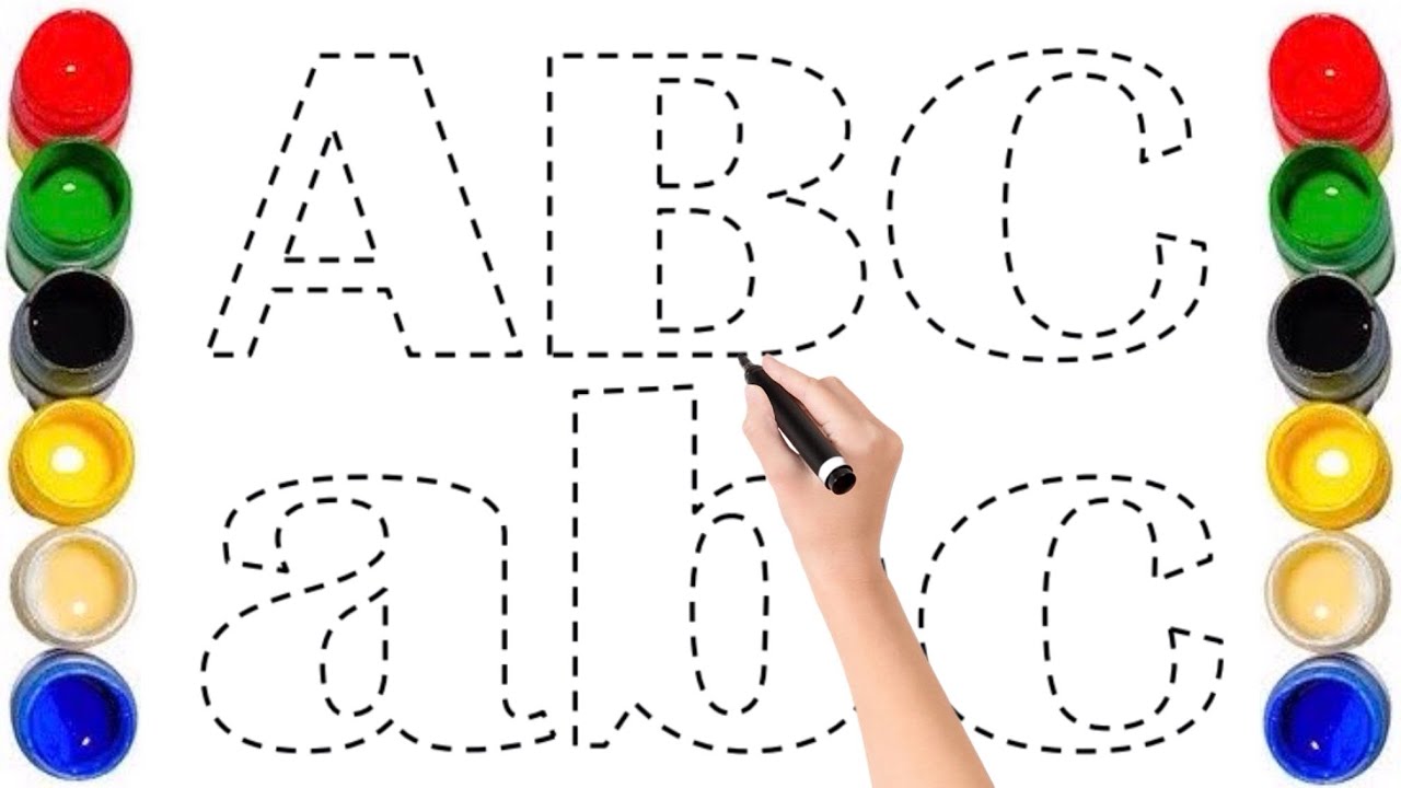 Как научиться рисовать и писать пунктирные линии по алфавиту для детей младшего возраста / Просто...