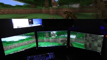 Minecraft Eyefinity Gameplay (Tri Triple Screen) - First Mission - Intro To Game