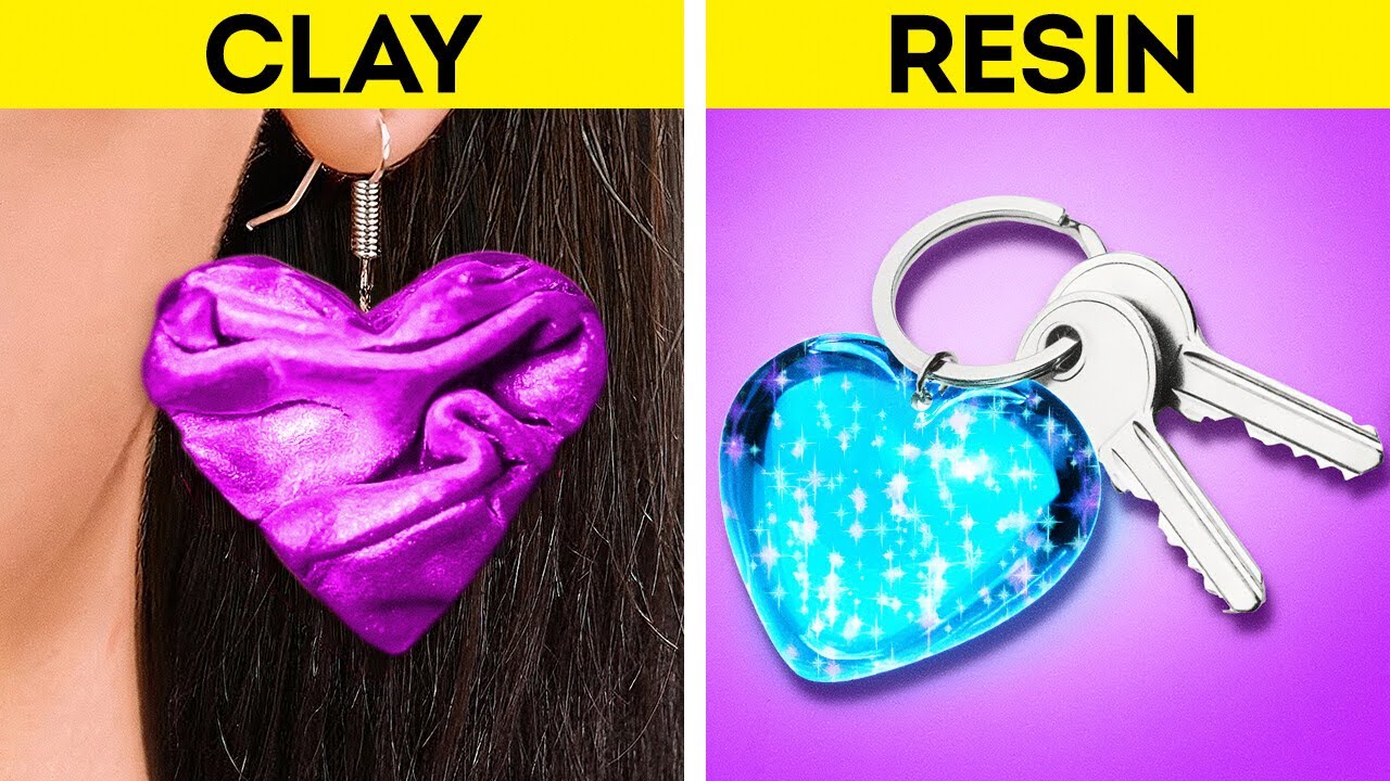 Gorgeous Polymer Clay And Epoxy Resin DIY Jewelry Ideas And Amazing ...