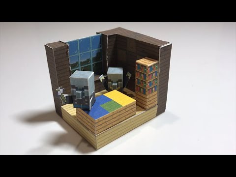 minecraft villager house papercraft