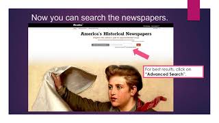 How to use America’s Historical Newspapers 2