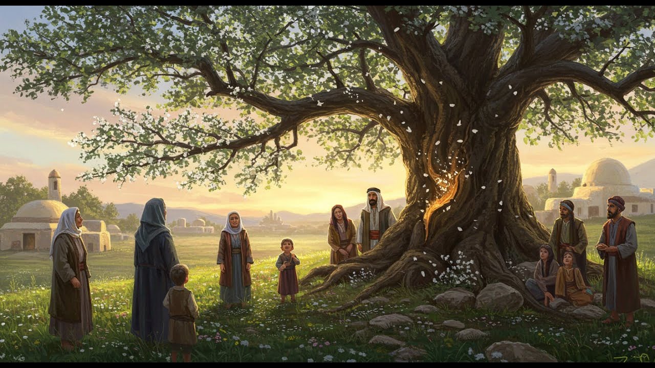 #جلس الرجل تحت شجرة مكسورة الغصن… وأعطته ما لم يعطه البشر👌