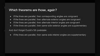 Intro to Parallel Line Problems With Algebra