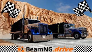 BeamNG Drive - Trucks racing 🏁🏁🏁 แข่งรถบรรทุกขนท่อปิ๊ป