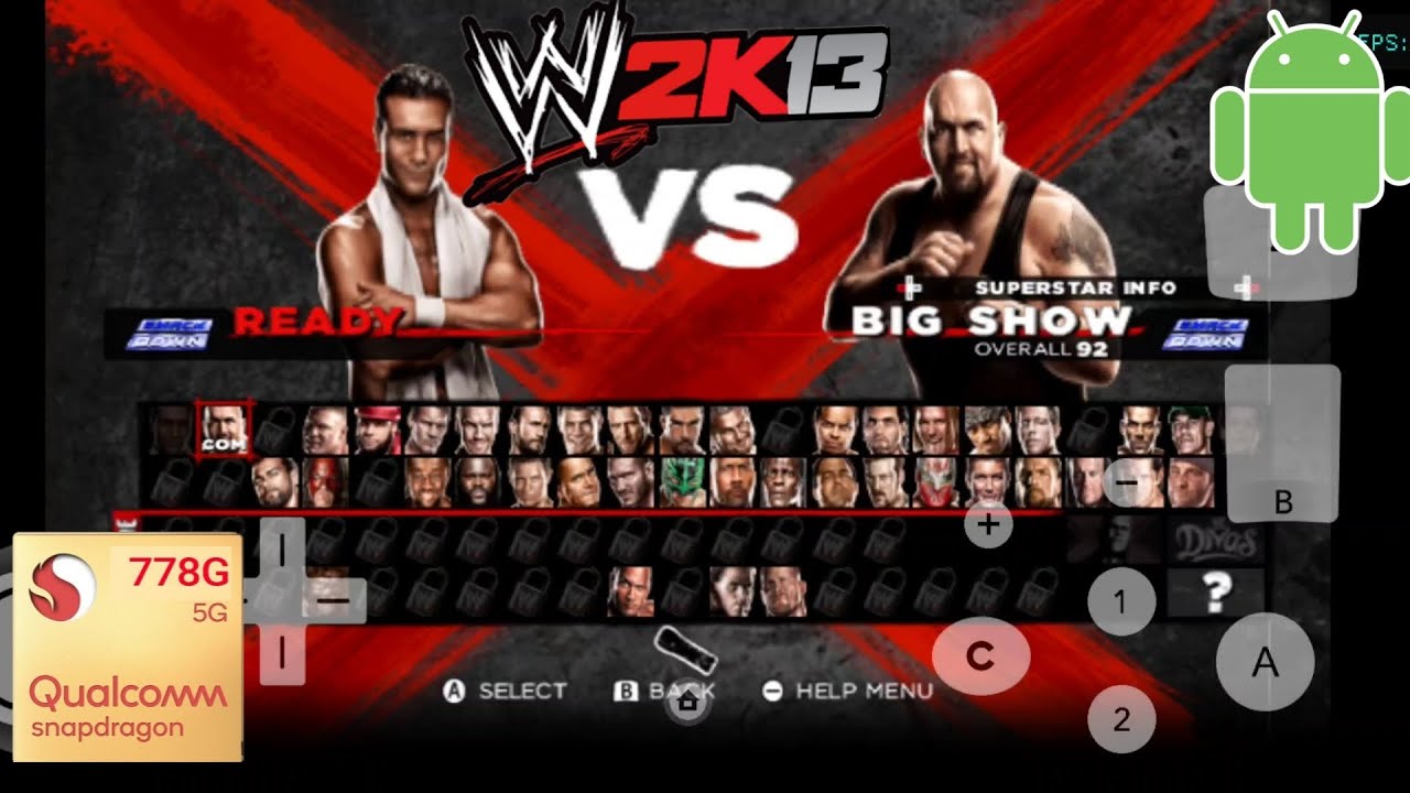 WWE 2k13 on Android Snapdragon 778G|Wii Emulator |#wwe2k13 #wwe2k23 # ...