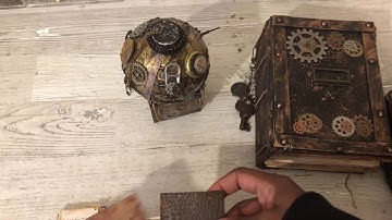 Faux Metal Steampunk Keepsake Set With Junk Journal