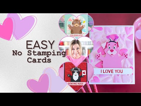 Easy to Create NO Stamping Card using NEW Simon Hurley Sending Hugs