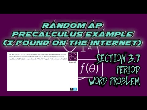AP Precalculus Section 3.7 Example: Word Problem - Find the Period of a Sinusoidal Pattern