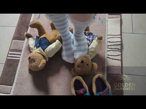 Teddy trampling with Heelys