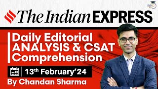 Indian Express Editorial Analysis by Chandan Sharma | 13 February 2024 | UPSC Current Affairs 2024