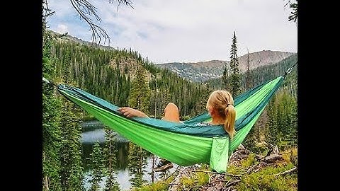 Parachute Double Hammock  Lightweight Nylon Portable  Easy Setup