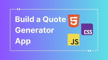 Build a Modern Quote Generator App 💬 | HTML, CSS, JavaScript (ES6) + Twitter Share! Async JavaScript